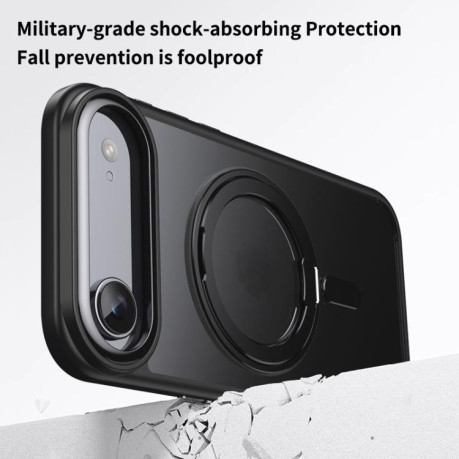 Ударозащитный чехол 360 Rotating MagSafe Magnetic Frosted на For iPhone Air - серебристый