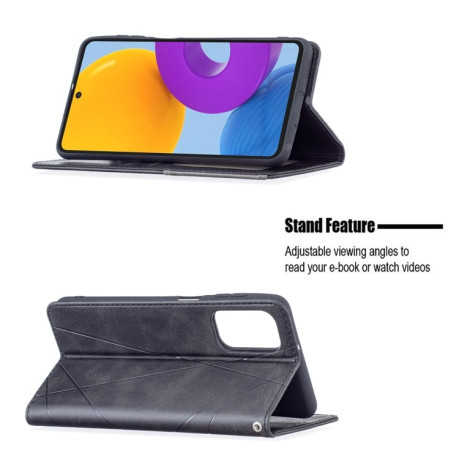 Чехол-книжка Rhombus Texture для Samsung Galaxy M52 5G - черный