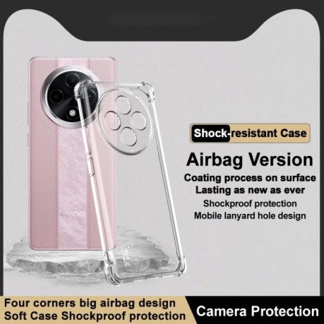 Чохол imak Shockproof Airbag для OPPO A3 Pro 5G - прозорий