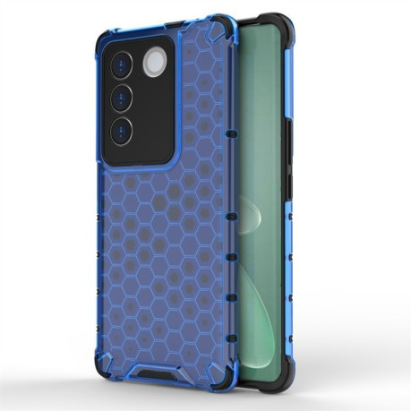 Противоударный чехол Honeycomb на Vivo V27e - синий