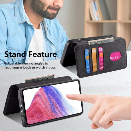 Чохол-книжка CaseNeo з MagSafe із захистом від сканування RFID у стилі Retro на Motorola Moto G15 - чорний