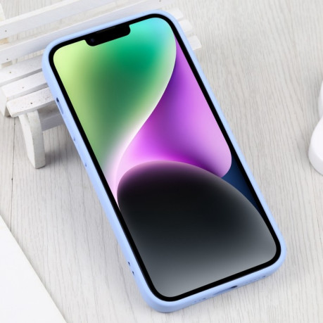 Противоударный чехол Liquid Silicone Full (Magsafe) для iPhone 15 Plus - фиолетовый