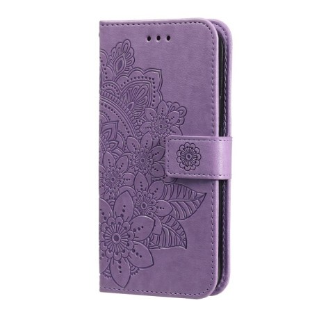 Чохол-книжка 7-petal Flowers Embossing для Xiaomi Poco C40/Redmi 10c - світло-фіолетовий