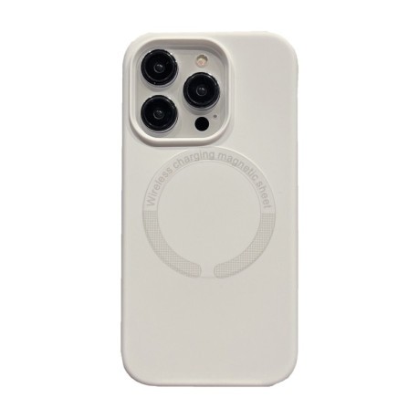 Протиударний чохол Magsafe Magnetic Silicone для iPhone 15 Pro - білий