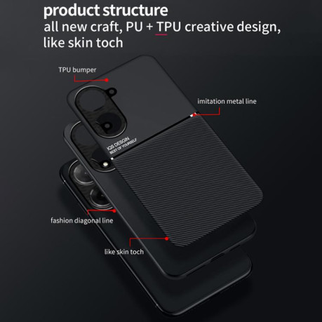 Чохол протиударний Tilt Strip Grain на Xiaomi Redmi A5 4G 171.7mm / Xiaomi Poco C71 - чорний