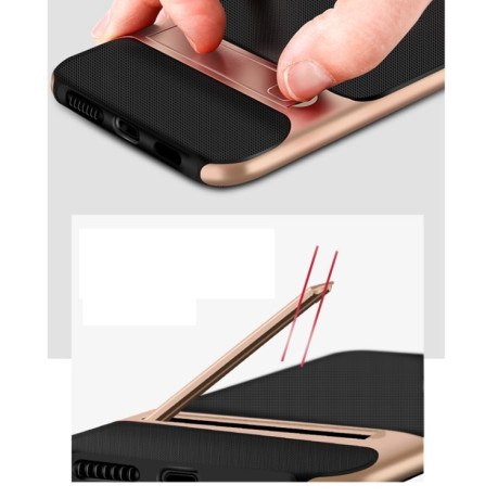 Противоударный чехол Plaid Texture для iPhone 11 Pro Max - золотой