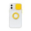 Противоударный чехол Sliding Camera with Ring Holder для iPhone 14/13 - прозрачно- желтый