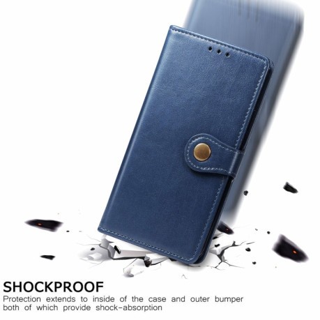 Чехол-книжка Retro Solid Color на Xiaomi Poco M3 Pro/Redmi Note 10 5G/10T/11 SE - синий