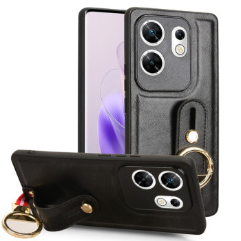 Протиударний чохол Wristband Leather Back для Infinix Zero 30 4G - чорний