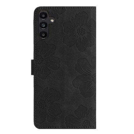 Чехол-книжка Flower Embossing Pattern для Samsung Galaxy S23 FE 5G - черный