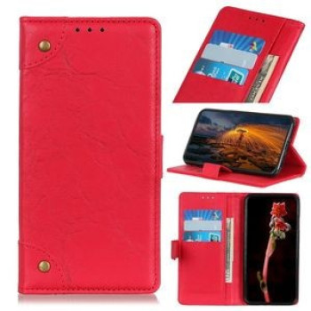Чехол- книжка Copper Buckle Retro Crazy Horse Texture на Samsung Galaxy A50/A30s/A50s- красный