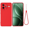 Силіконовий чохол Solid Color Liquid Silicone на Xiaomi Poco F7 Ultra - червоний