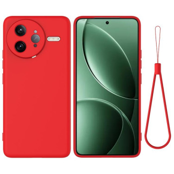 Силиконовый чехол Solid Color Liquid Silicone на Xiaomi Poco F7 Ultra - красный