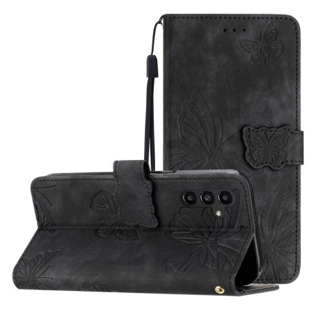 Чохол-книжка Embossed Butterfly для Samsung Galaxy A56 5G - чорний