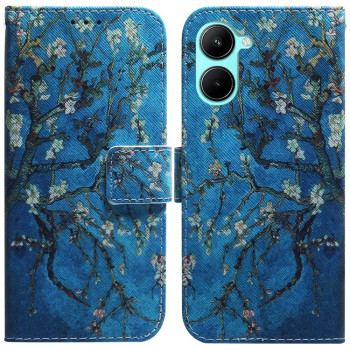 Чехол-книжка Coloured Drawing для Realme C33 - Apricot