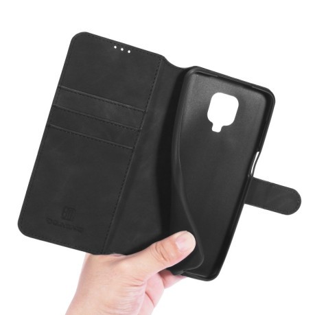 Чохол-книга DG.MING Retro Oil Side на Xiaomi Redmi Note 9S - чорний