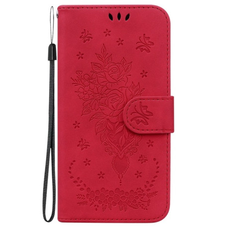 Чохол-книжка Butterfly Rose Embossed Samsung Galaxy A05 - червоний