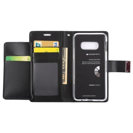 Кожаный чехол- книжка MERCURY GOOSPERY RICH DIARY  на Samsung  Galaxy S10e/G970-черный