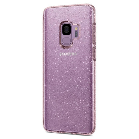 Оригинальный чехол Spigen Liquid Crystal на Samsung Galaxy S9 Glitter Rose Quartz
