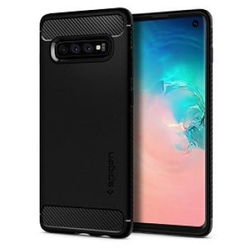 Оригинальный чехол Spigen Rugged Armor для Samsung  Galaxy S10 Matte Black