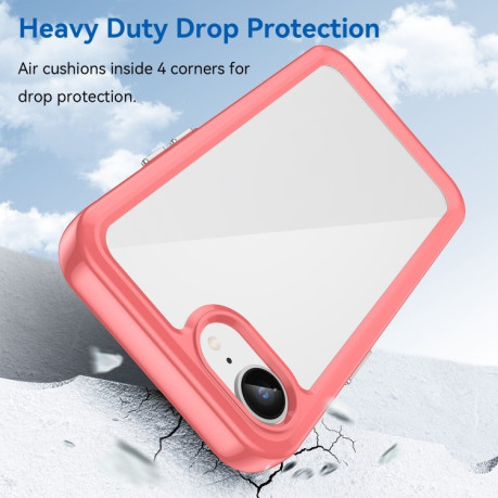 Противоударный чехол Colorful Acrylic Series для iPhone 16e - красный