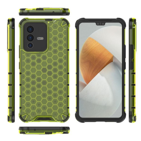 Противоударный чехол Honeycomb на Vivo S12 / V23 5G - зеленый