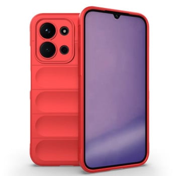 Силіконовий чохол Magic Flannel на Xiaomi Redmi 15C 5G/4G EU 173mm - червоний