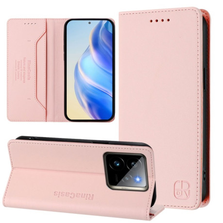 Чехол-книжка Retro Skin Feel Business Magnetic на Realme GT 7 Pro 5G - розовый