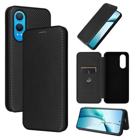 Чохол-книжка Carbon Fiber Texture на OnePlus Nord CE4 Lite - чорний