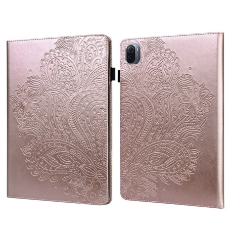 Чехол-книжка Peacock Embossed для Xiaomi Pad 5 / 5 Pro - розовое золото