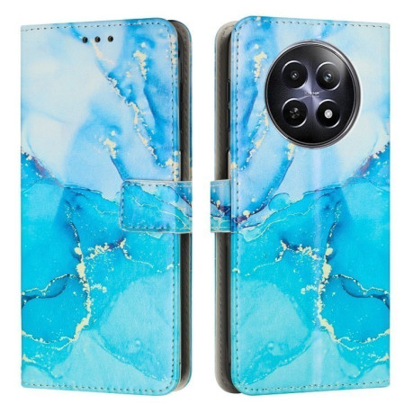 Чехол-книжка Painted Marble Pattern для Realme 12 5G / 13 5G Global - синий