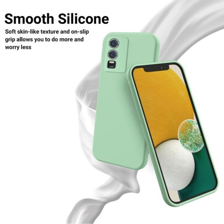 Силіконовий чохол Solid Color Liquid Silicone на Vivo Y76 5G/Y76s - зелений
