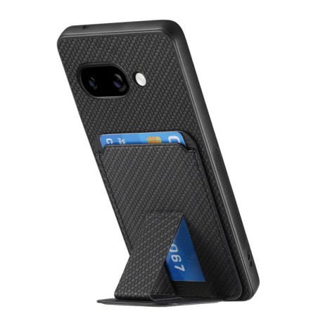 Протиударний чохол Carbon Fiber Card Bag для Google Pixel 9a - чорний