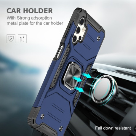 Противоударный чехол Magnetic Armor with Holder для Samsung Galaxy A32 5G- синий