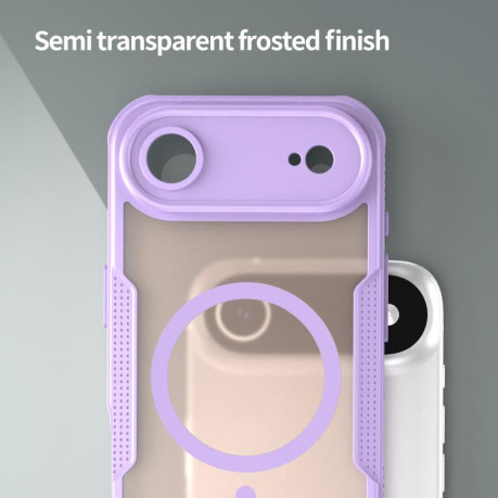 Противоударный чехол Armor Glaze MagSafe Magnetic для iPhone Air - фиолетовый