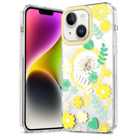 Чохол протиударний with Magsafe Magnetic Shockproof для iPhone 15 - Chrysanthemum