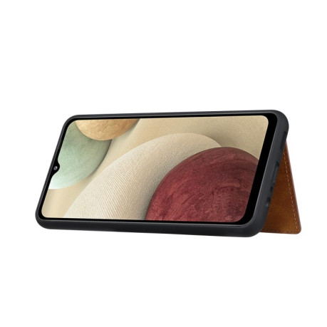 Противоударный чехол Calfskin Color для Samsung Galaxy A14 5G - коричневый