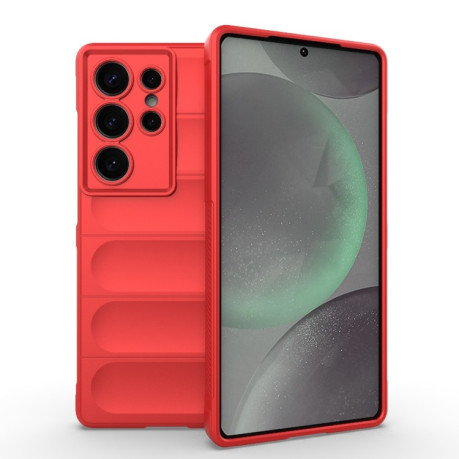 Силіконовий чохол Magic Flannel для Samsung Galaxy S25 Ultra 5G - червоний