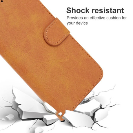 Чохол- книжка Leather Phone Case для OPPO Reno7 4G-коричневий