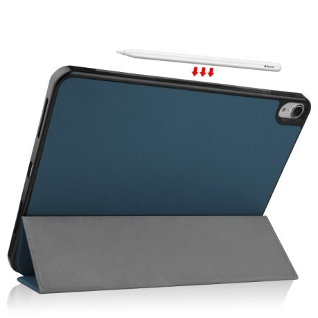 Чехол-книжка Custer Texture with stylus holder на iPad Air 10.9 2022/2020 - темно-зеленый