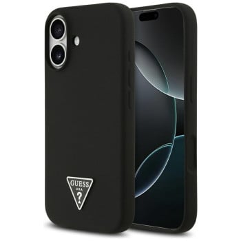 Оригінальний силіконовий чохол Guess Silicone Triangle Logo з MagSafe на iPhone 17 - Black