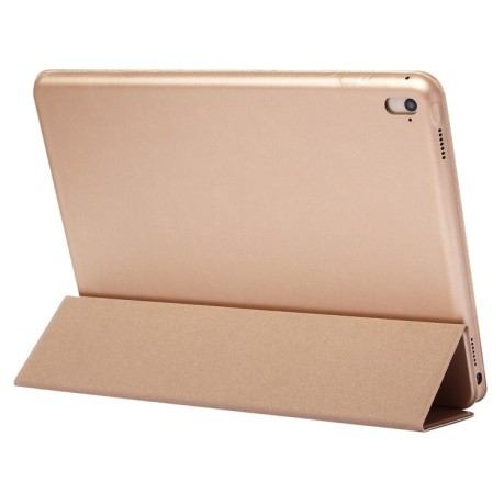 Шкіряний чохол-книжка Solid Color на iPad Pro 9.7 - золотий