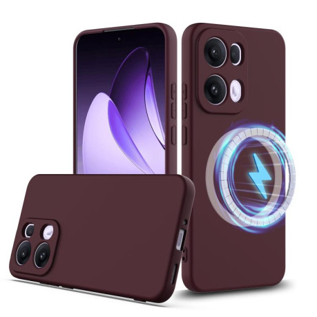 Силиконовый чехол Shockproof Silicone Magsafe для OPPO Reno13 Pro 5G Global - коричневый