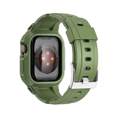 Силіконовий ремінець Armor для Apple Watch Series 8/7 45mm / 44mm / 42mm - зелений