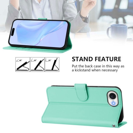 Чехол-книжка Skin Feel S-type для iPhone 16e - зеленый