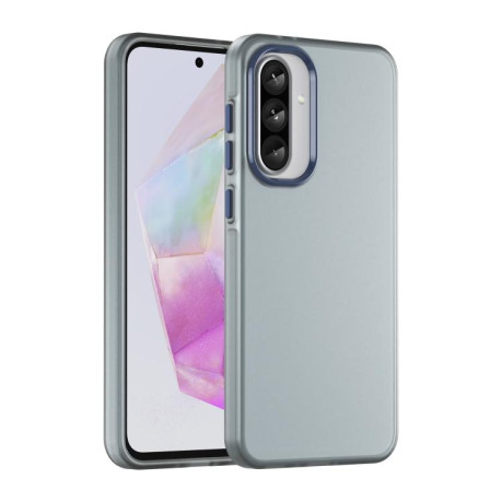 Противоударный чехол Frosted Translucent TPU Hybrid PC для Samsung Galaxy A56 5G - синий
