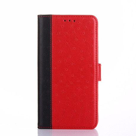 Чехол-книжка Ostrich Texture для iPhone XS - красный