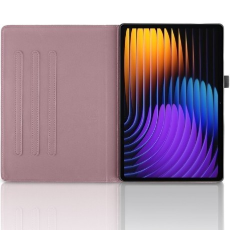 Чехол-книжка Tree Life Embossed Rotation Leather для Xiaomi Pad 7 / 7 Pro - розовое золото