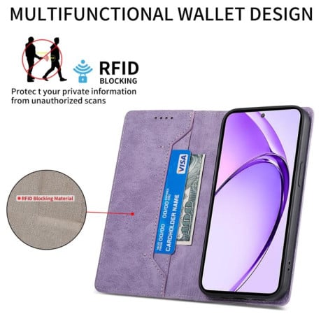 Чохол-книжка Business Solid Color із захистом від сканування RFID на Xiaomi Redmi 15C 5G / 4G EU 173mm / Poco C85 5G - фіолетовий