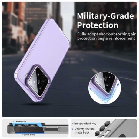 Противоударный чехол Candy Series для Xiaomi 15 Pro - фиолетовый